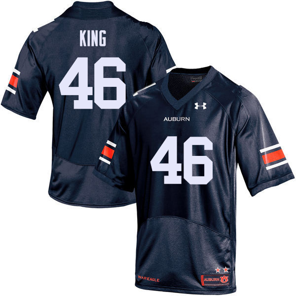 Auburn Tigers Men's Caleb King #46 Navy Under Armour Stitched College NCAA Authentic Football Jersey YKX3774MH